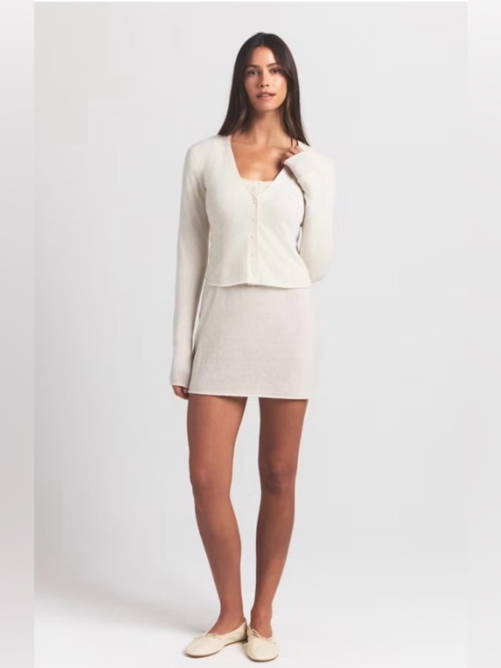 NWT Skims Featherweight Cashmere Cardigan Top Sweater